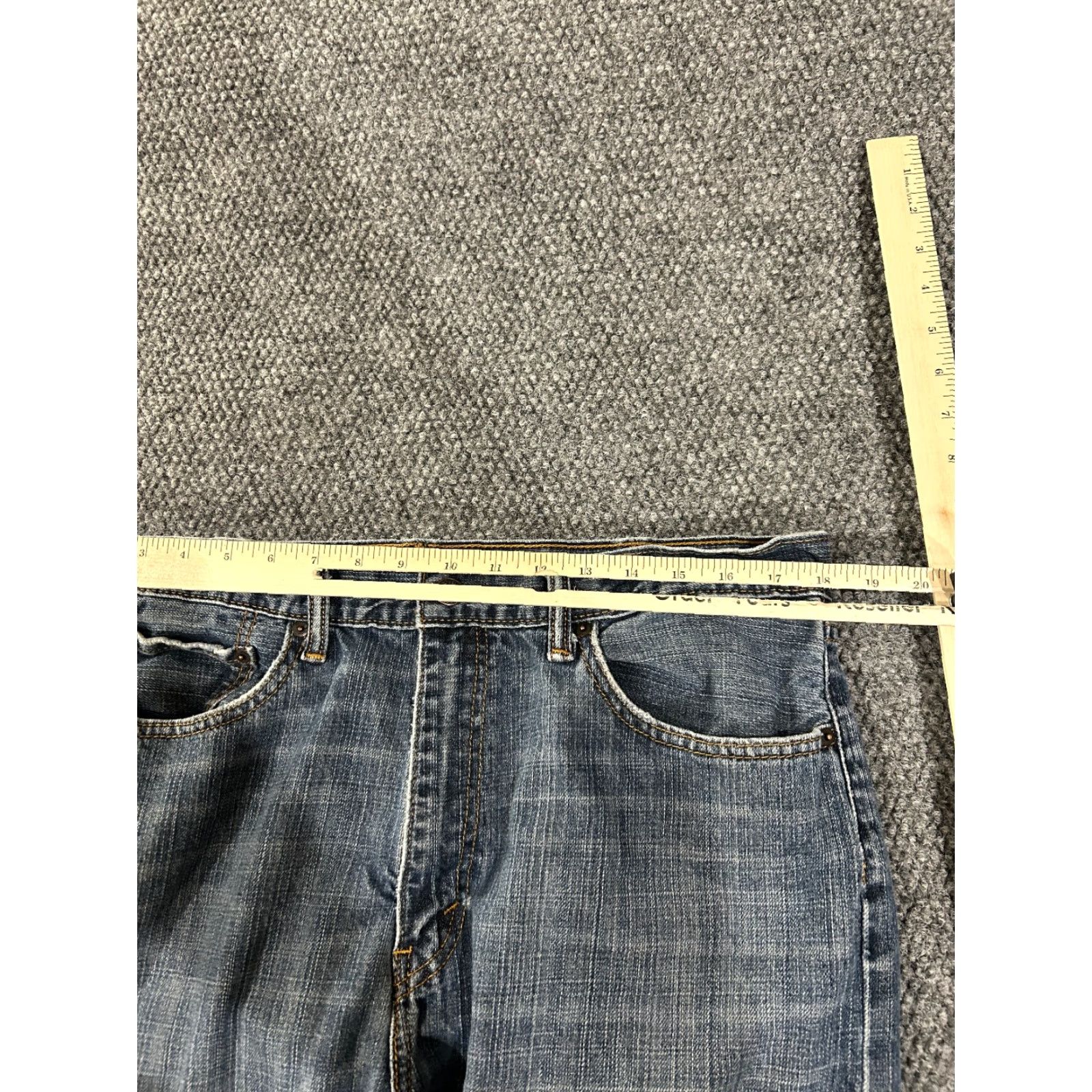 Levi's Levi's 505 Jeans Mens 38x34 Blue Straight Denim Distressed Regular Pocket Zipper Cowboy Vintage No N/A Size US 38 / EU 54 - 3 Thumbnail