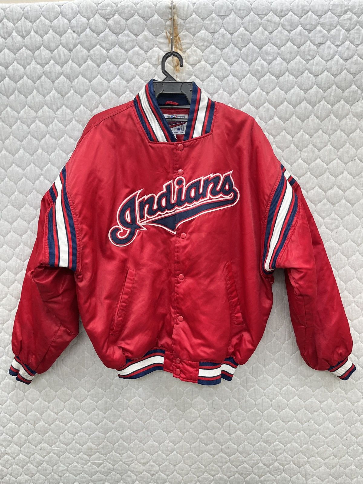 Starter 🔥🔥🔥MLB STARTER CLEVELAND INDIANS VARSITY JACKET Size US L / EU 52-54 / 3 - 1 Thumbnail