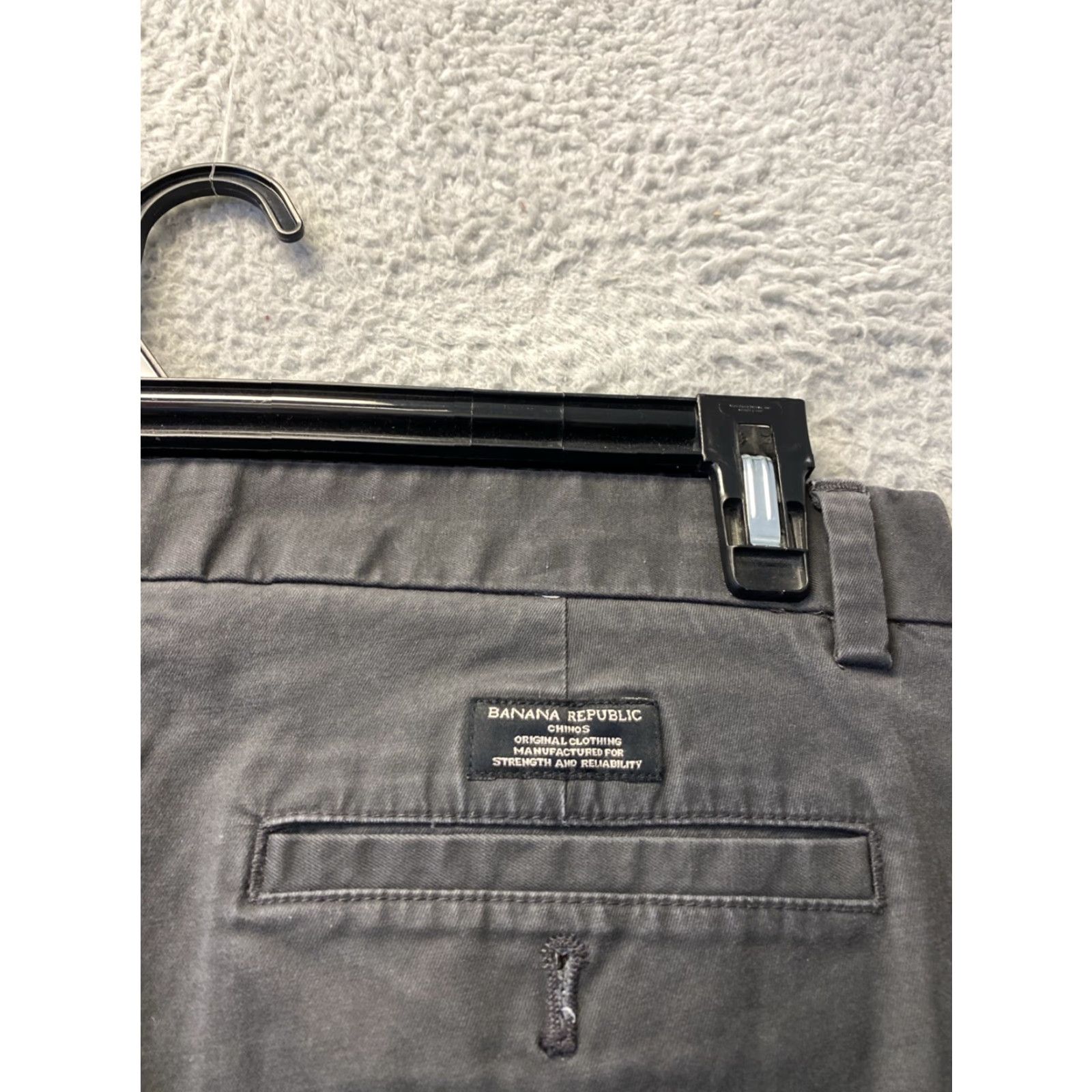 Banana Republic VINTAGE Banana Republic Men’s Slim-Fit Chino Pants Casual Cotton 33x32 Gray Mens Size US 33 - 7 Thumbnail