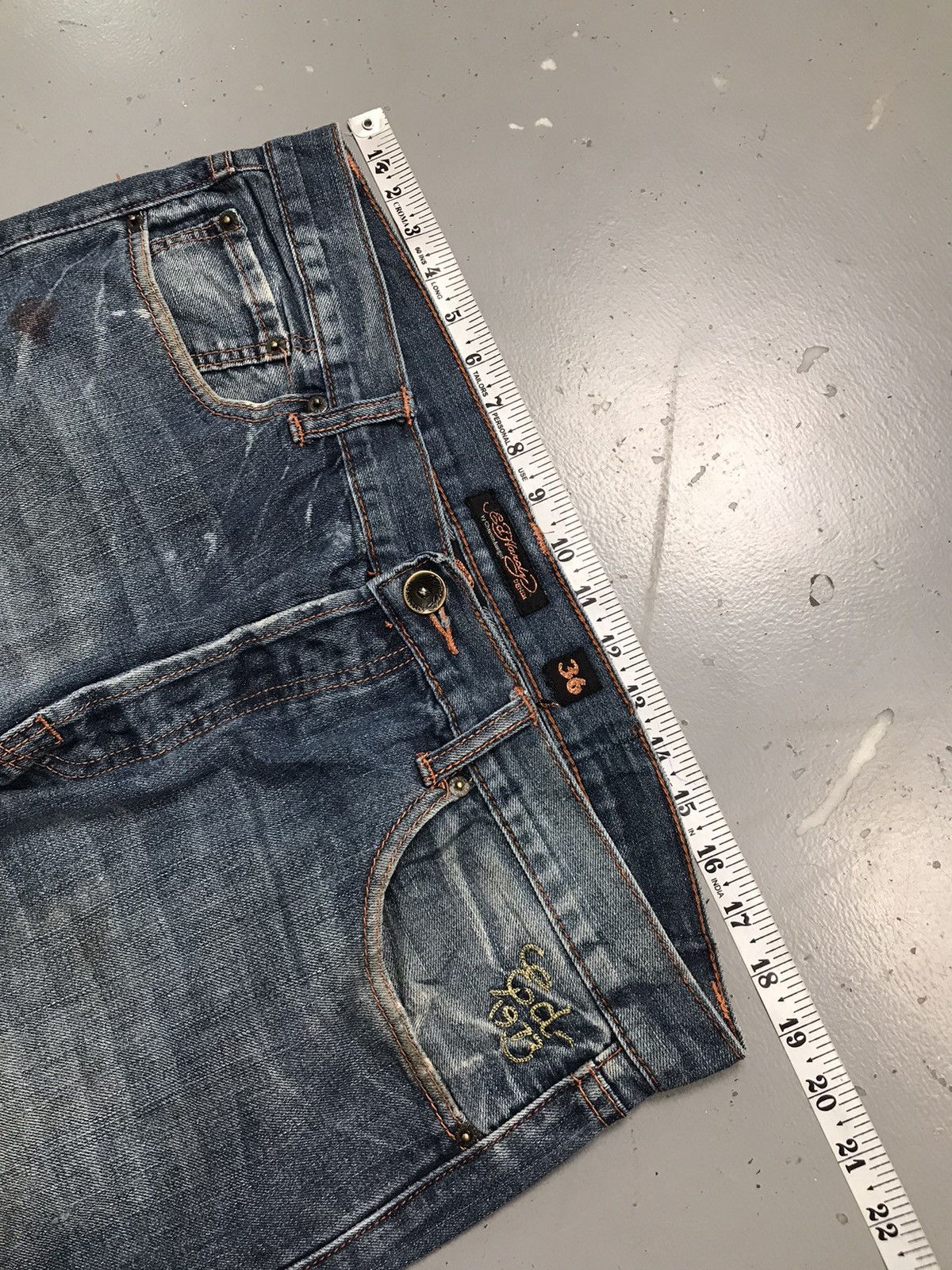 Ed Hardy Vintage Ed hardy “death before dishonor” embroidered denim Size US 38 / EU 54 - 6 Thumbnail