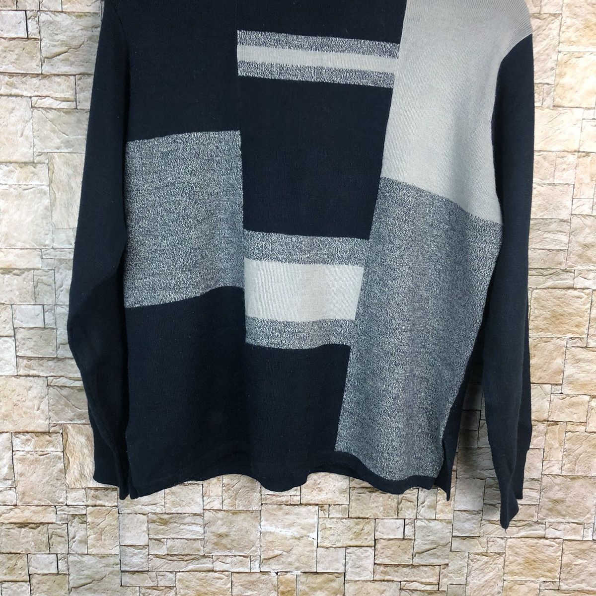 Homespun Knitwear × Japanese Brand Eagle star vintage art Black Blue Knitwear sweatshirt #A948 Size US M / EU 48-50 / 2 - 3 Thumbnail