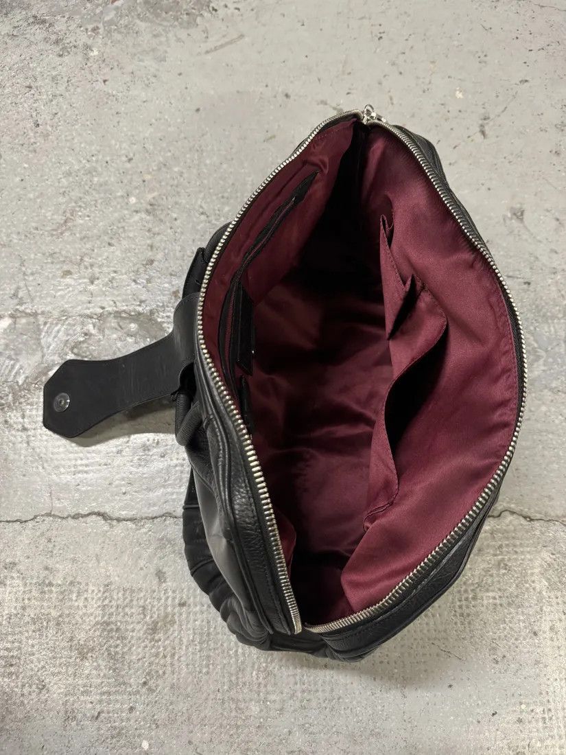 Jean Paul Gaultier × Vintage 2000s Jean Paul Gaultier Ballistic Black Reinforced Leather Handle Bag Size ONE SIZE - 14 Thumbnail
