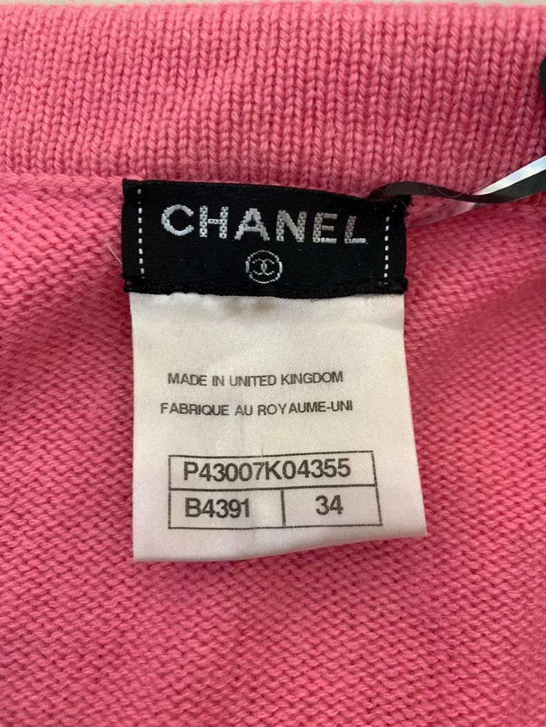 Chanel Chanel Pink Wool Double C Cardigan Size XS / US 0-2 / IT 36-38 - 4 Thumbnail