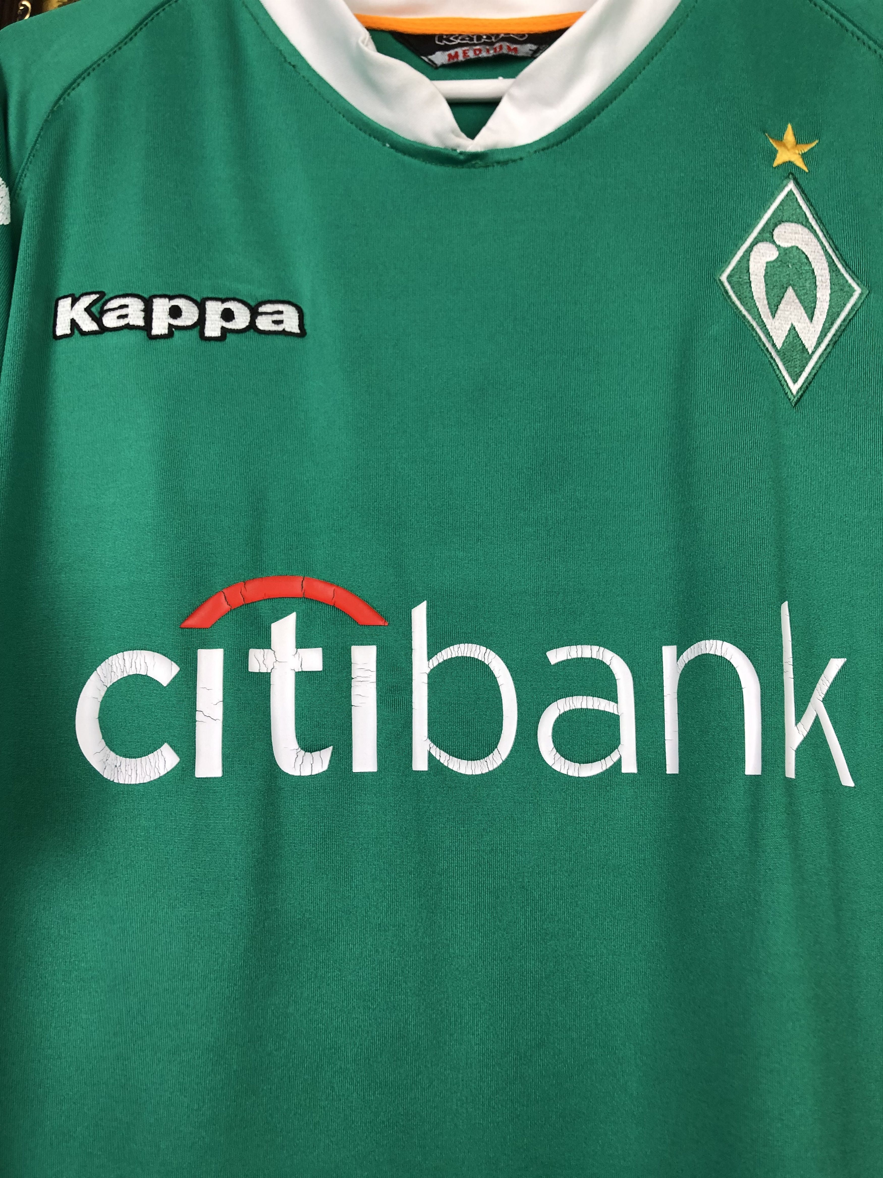 Vintage Werder Bremen football shirt 2007 Soccer Diego Kappa Jersey Size US M / EU 48-50 / 2 - 5 Thumbnail