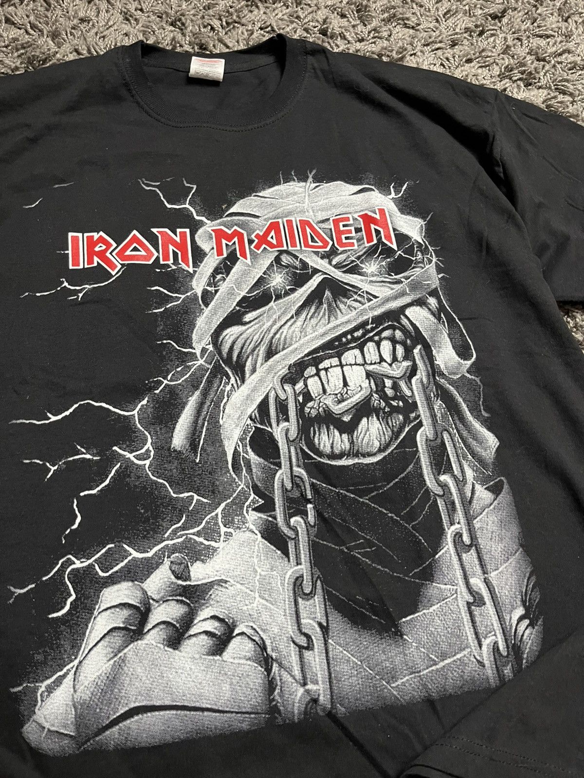 Iron Maiden Vintage 00s Iron Maiden "Eddie Mummy" Screen Stars Tee Size US L / EU 52-54 / 3 - 3 Thumbnail