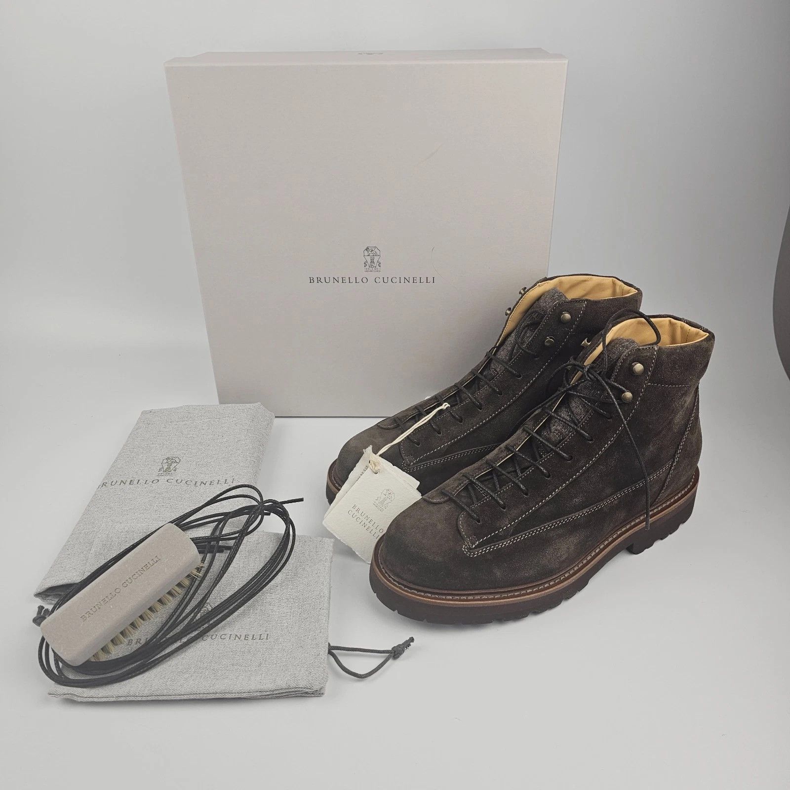 Brunello Cucinelli BRUNELLO CUCINELLI $1450 Brown Suede Boots New & Authentic Size US 6 / EU 39 - 5 Thumbnail