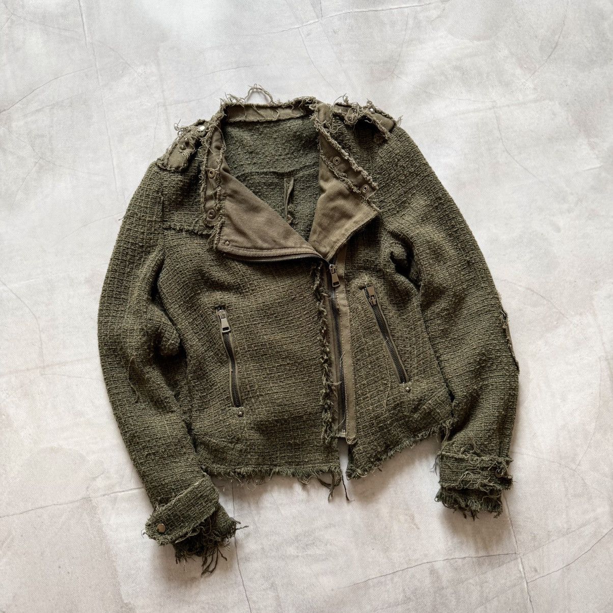 Undercover Gothic Distressed Biker Jacket Side Zip LGB Demeulemeester Size M / US 6-8 / IT 42-44 - 1 Thumbnail