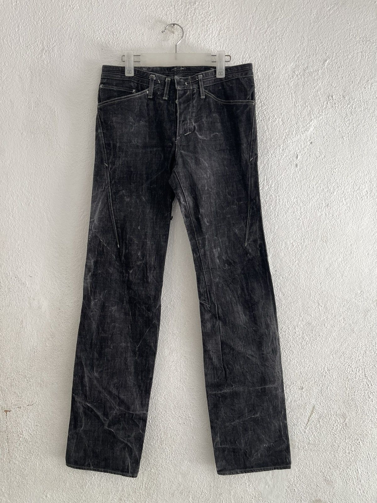 Y's Y’s Yohji Yamamoto Washed Biker Denim Pant Size US 32 / EU 48 - 1 Thumbnail