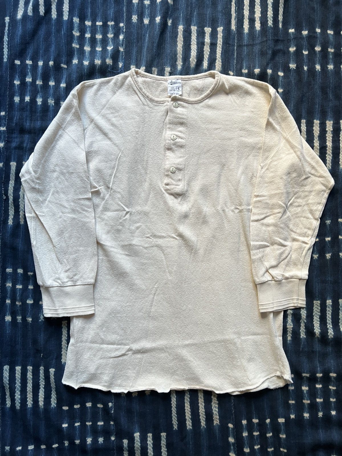 Japanese Brand Attractions Japan Henry Neck Long Sleeve Tee 10oz Size US L / EU 52-54 / 3 - 1 Thumbnail