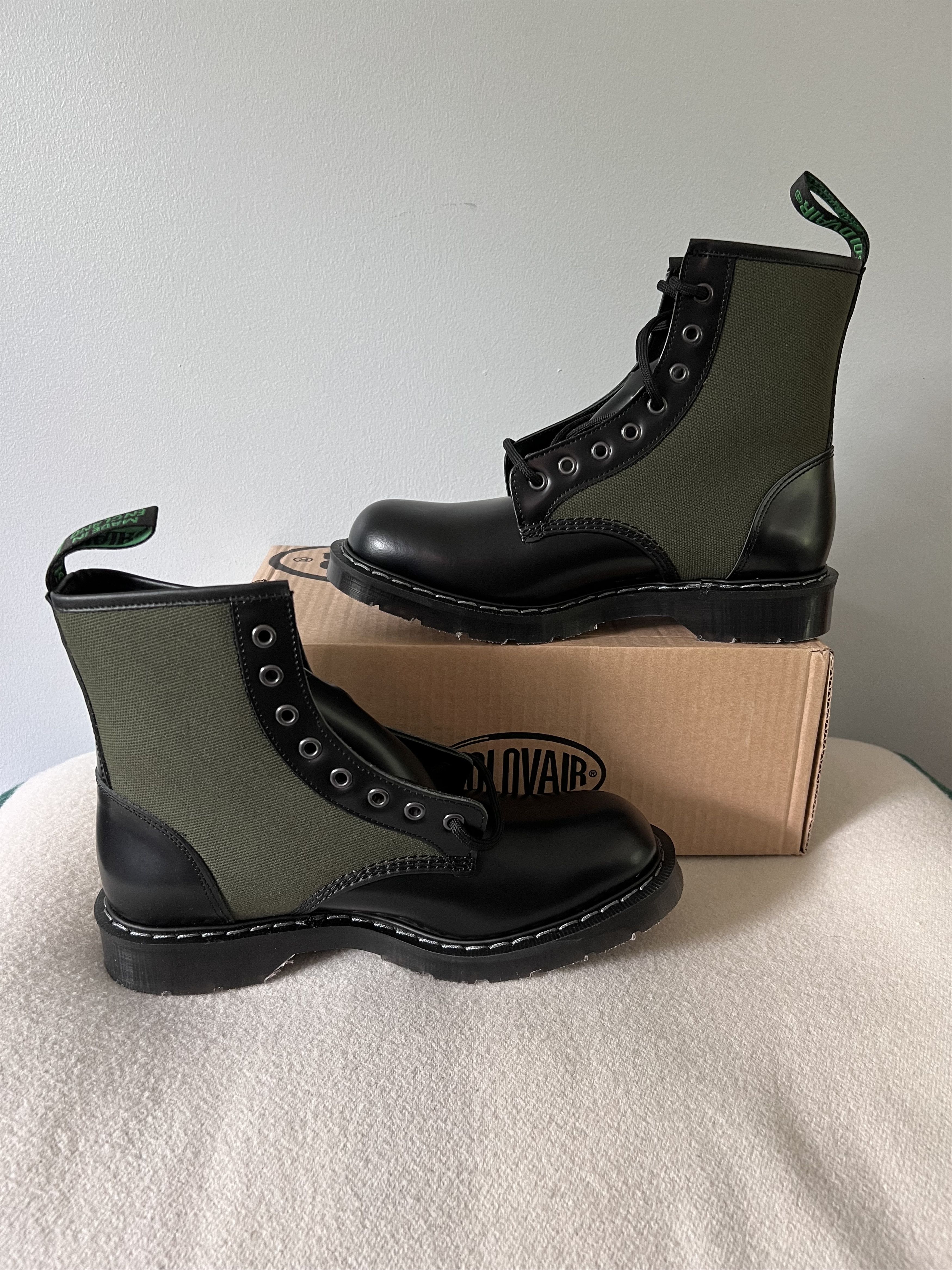 Noah × Solovair Noah Solovair Jungle Boots in Olive Black Leather Size US 8 / EU 41 - 3 Thumbnail