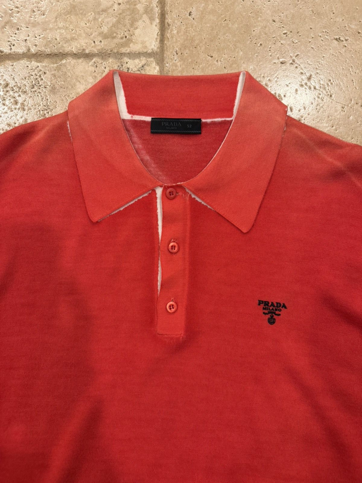 Prada Prada Optical 21 Years Cashmere Wool Red Sweater Polo Shirt Size US XL / EU 56 / 4 - 10 Thumbnail