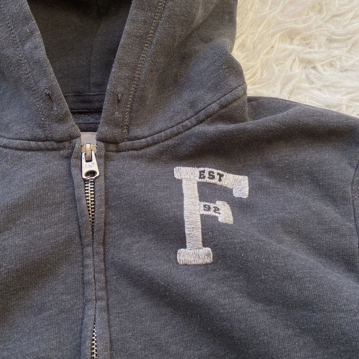 Abercrombie & Fitch 📌 Y2K Abercrombie & Fitch Zip-Up Hoodie Embroidered logo Size L / US 10 / IT 46 - 5 Thumbnail