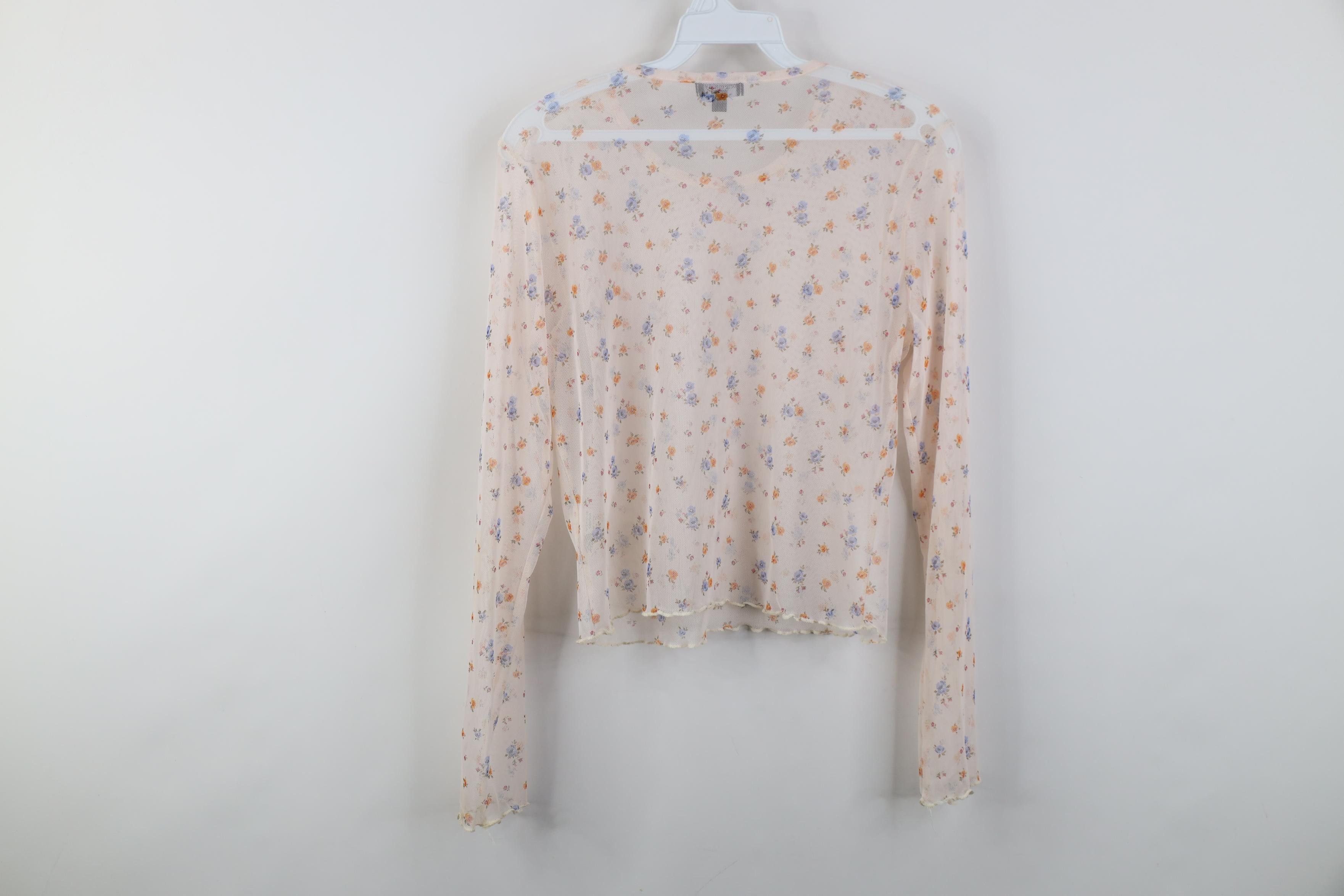 Vintage Vintage Y2K Babydoll Fairy Mesh Long Sleeve T-Shirt USA Size L / US 10 / IT 46 - 8 Thumbnail