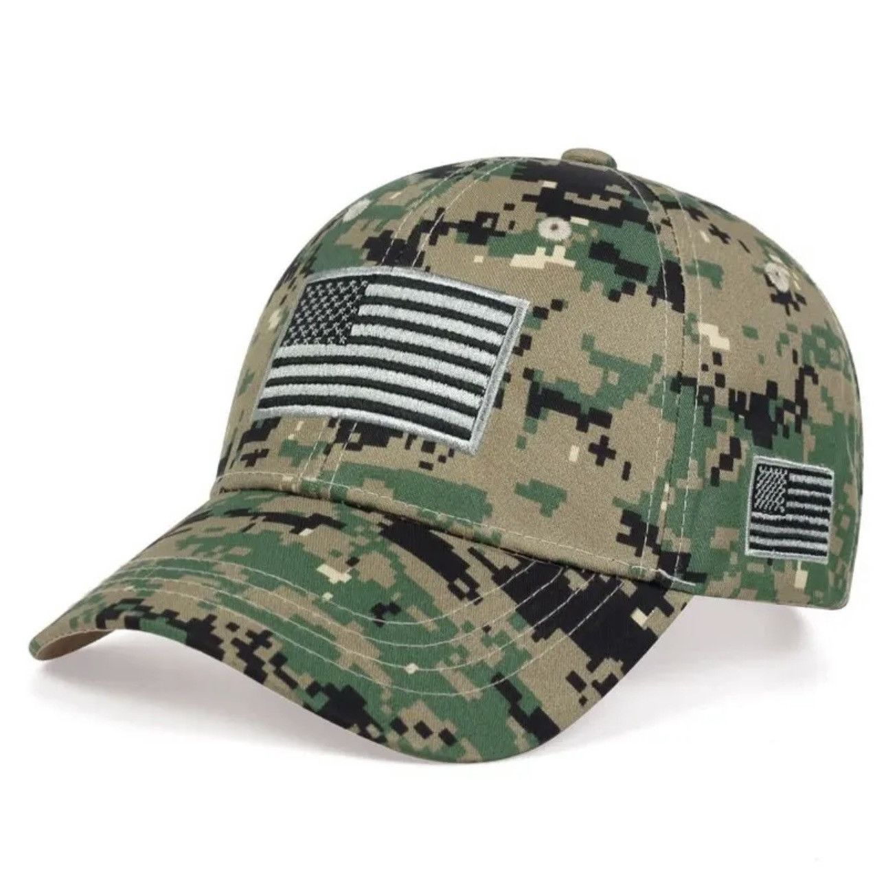 Designer American Flag Side Embroidery Baseball Caps Adjustable Casu Size ONE SIZE - 1 Thumbnail