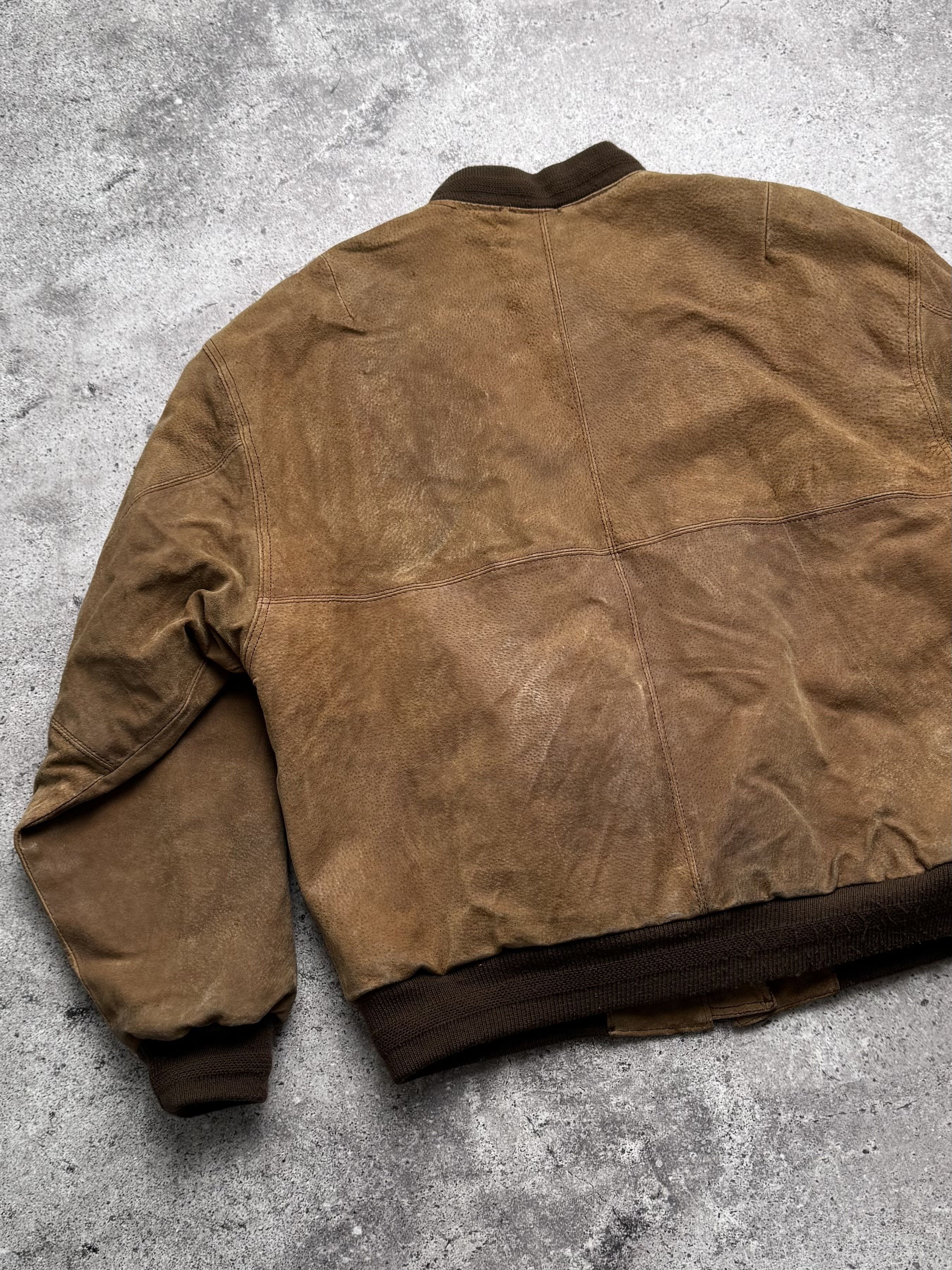 Vintage Vintage Faded Leather Bomber Jacket C2(V482) Size US XL / EU 56 / 4 - 13 Thumbnail