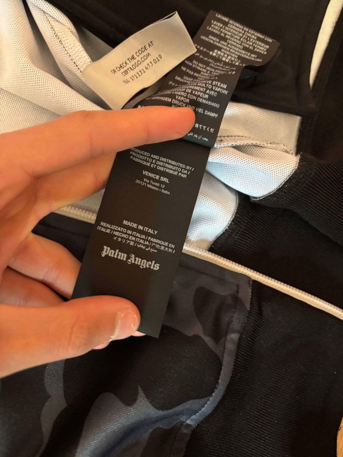 Palm Angels Palm Angels Night Camo Track Jacket Black White M Size US M / EU 48-50 / 2 - 10 Thumbnail