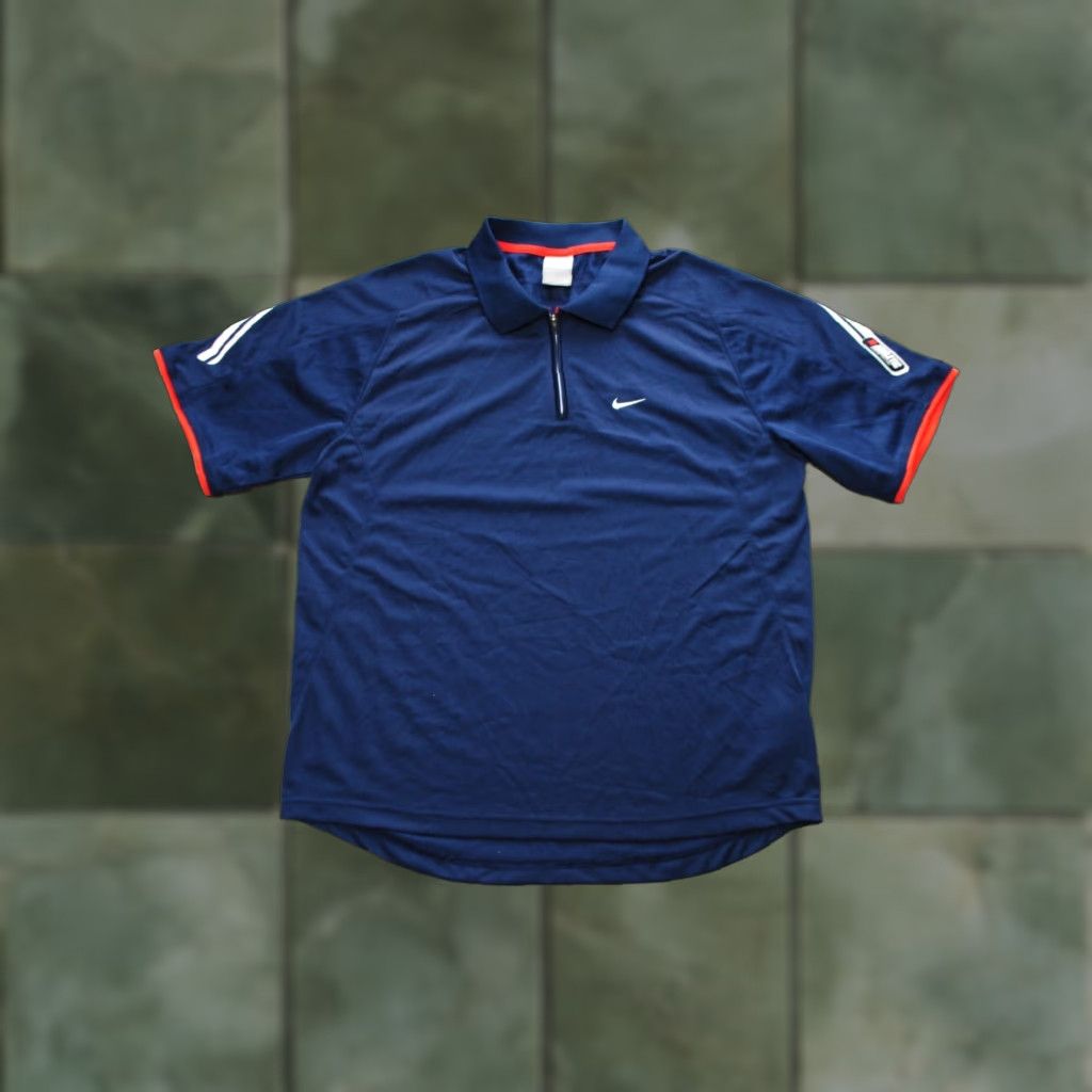 Nike Nike Vintage Polo Shirt Jersey Blue Size L Mens Size US L / EU 52-54 / 3 - 1 Thumbnail