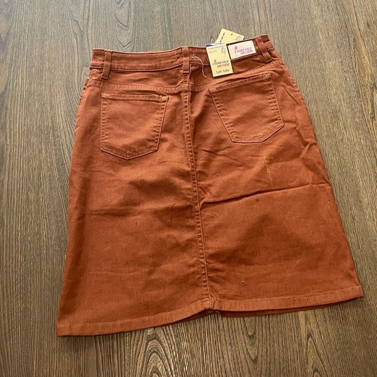 Vintage NWT Comfort Denim Mini Skirt Belted Size 9/10 Size 32" / US 10 / IT 46 - 7 Thumbnail