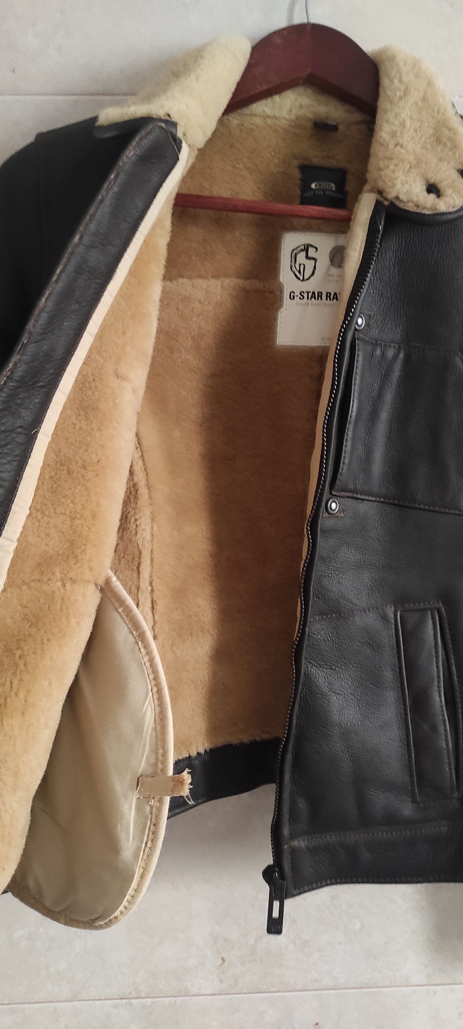 G-Star G Star Raw Shearling Lampskin Pilot Jacket Brown Size XS Size XS / US 0-2 / IT 36-38 - 17 Thumbnail