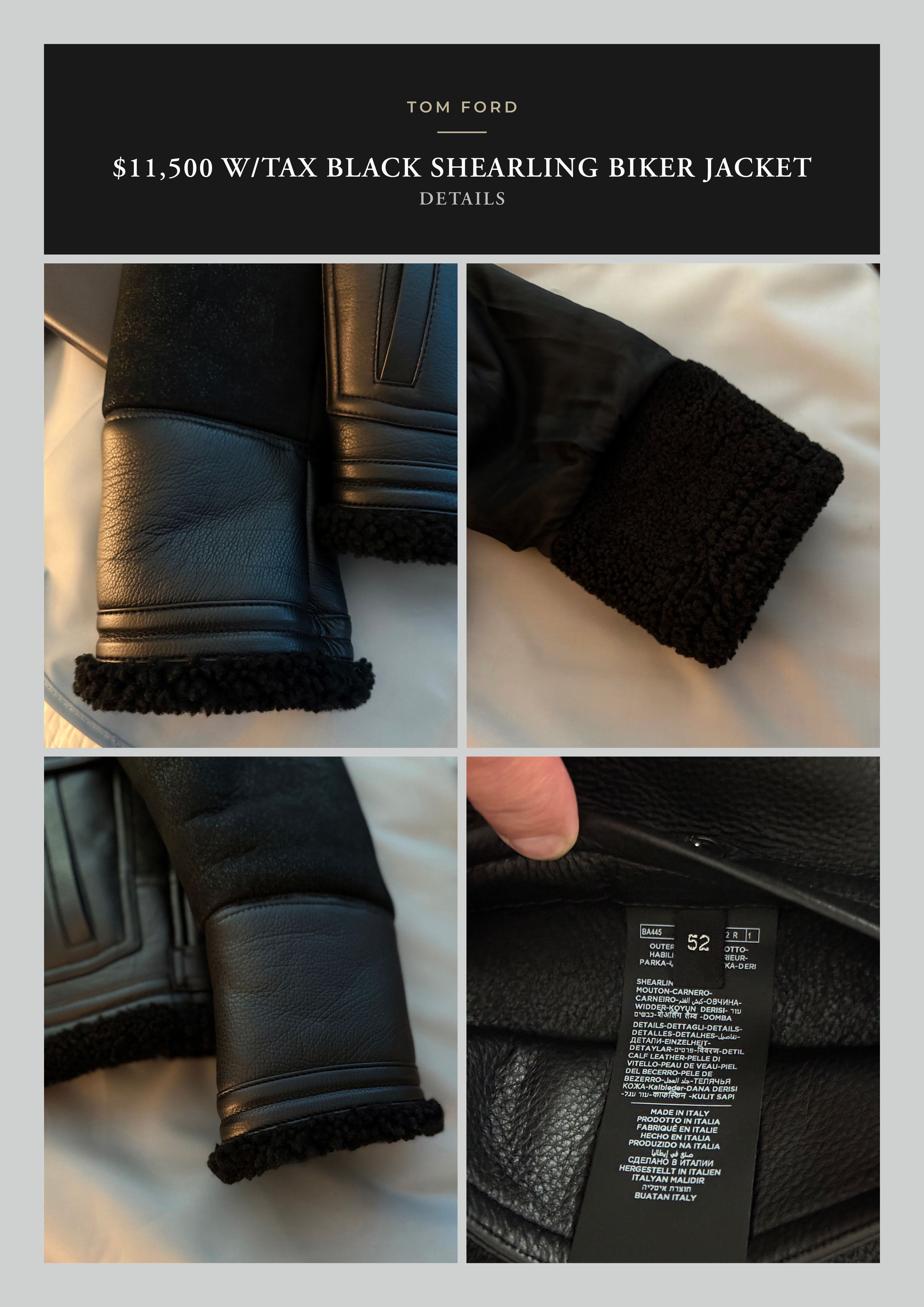 Tom Ford A Menswear Grail: Rare $11K Shearling Tailored To Perfection Size US L / EU 52-54 / 3 - 23 Thumbnail