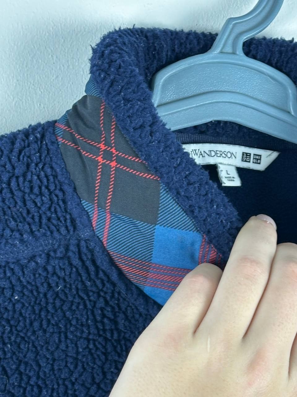 JW Anderson × Uniqlo Uniqlo J.W.Anderson Teddy Fleece Navy Zip Sweater Size US L / EU 52-54 / 3 - 10 Thumbnail