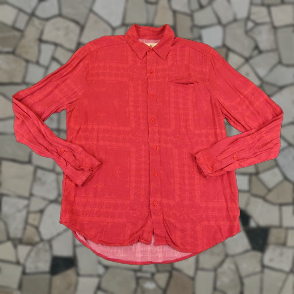 Vintage 4 Hunnid Shirt Mens Small Red Button Up Lightweight 400 YG Hip Hop Rap Kut & Sew Size US S / EU 44-46 / 1 - 1 Thumbnail