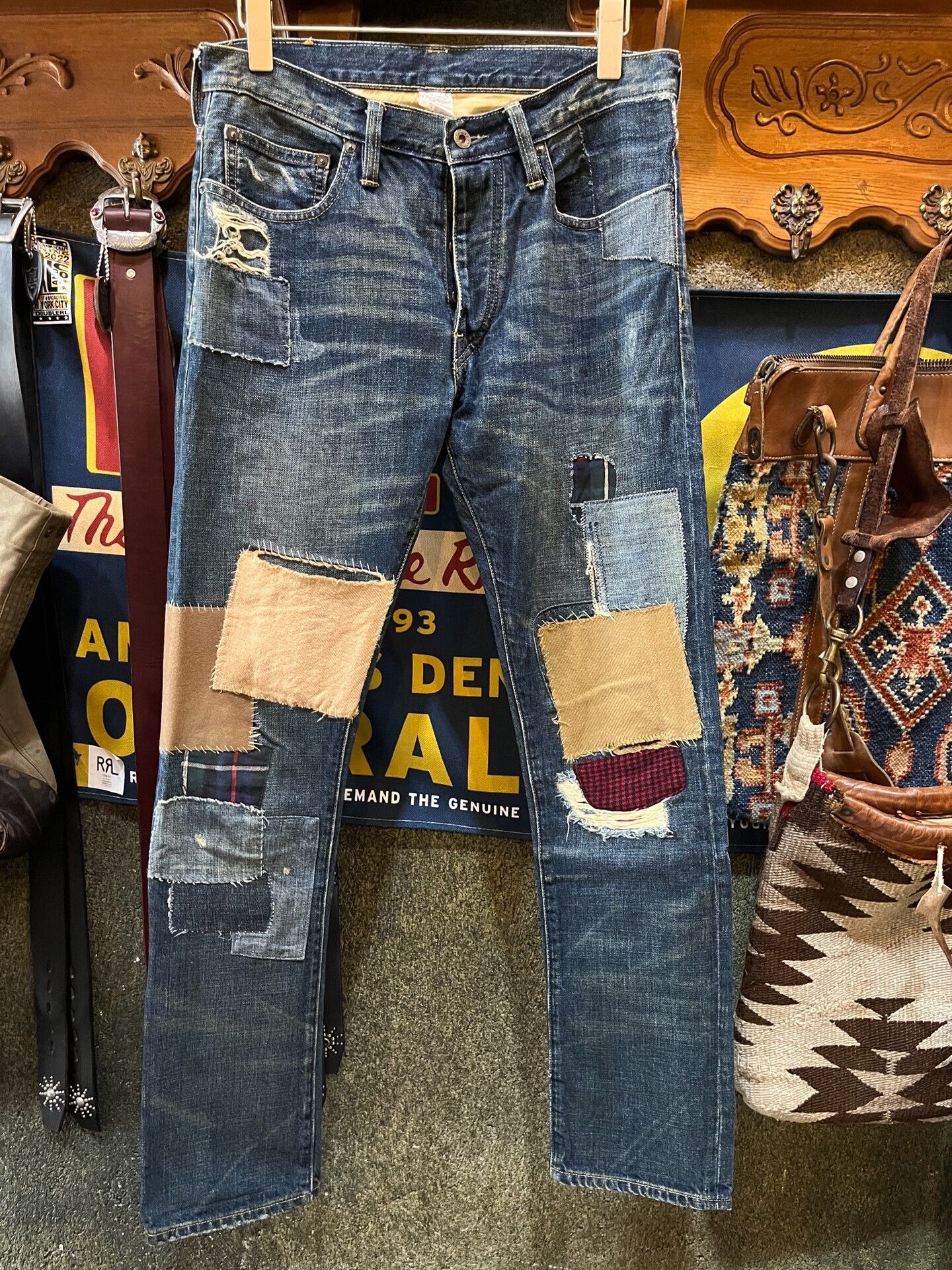RRL Ralph Lauren patched denim jeans by ralph lauren Size US 31 - 1 Thumbnail