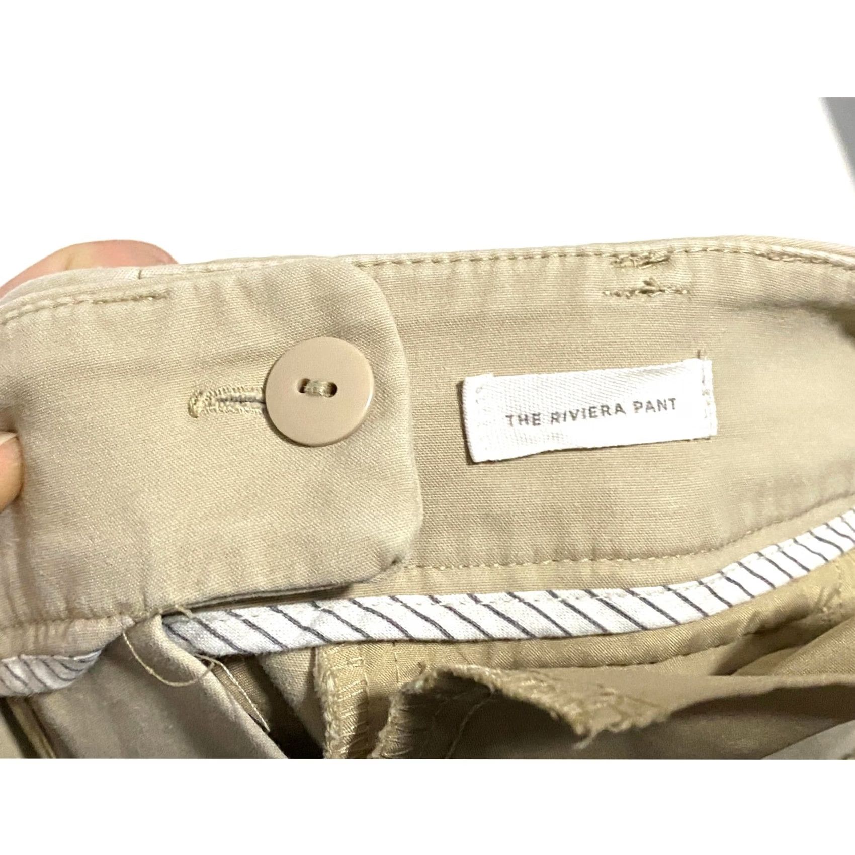 Loft LOFT Julie Riviera Pants Chinos 00P Petite Casual Workwear Travel Flat Front Womens Pants Cream Solid Preppy Classic Minimalist Neutral 00P Womens Size 24" / US 00 / IT 34 - 6 Thumbnail