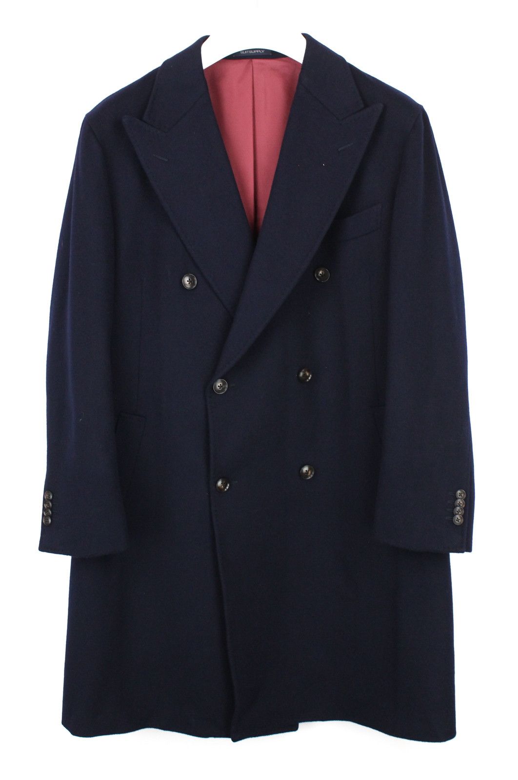 image of Suitsupply Bleecker Coat Men's Uk 48 Double Breasted in Blue (Size 2XL)