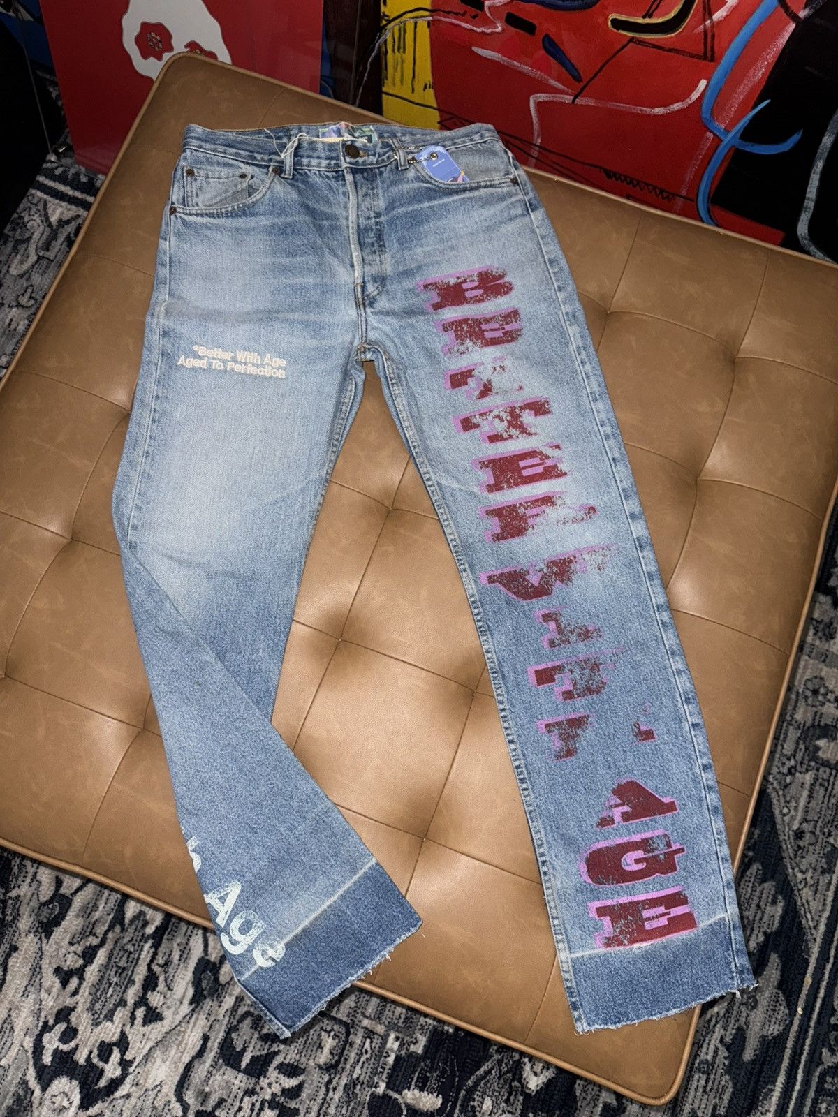 Better With Age Better with age logo jeans Size US 32 / EU 48 - 1 Thumbnail