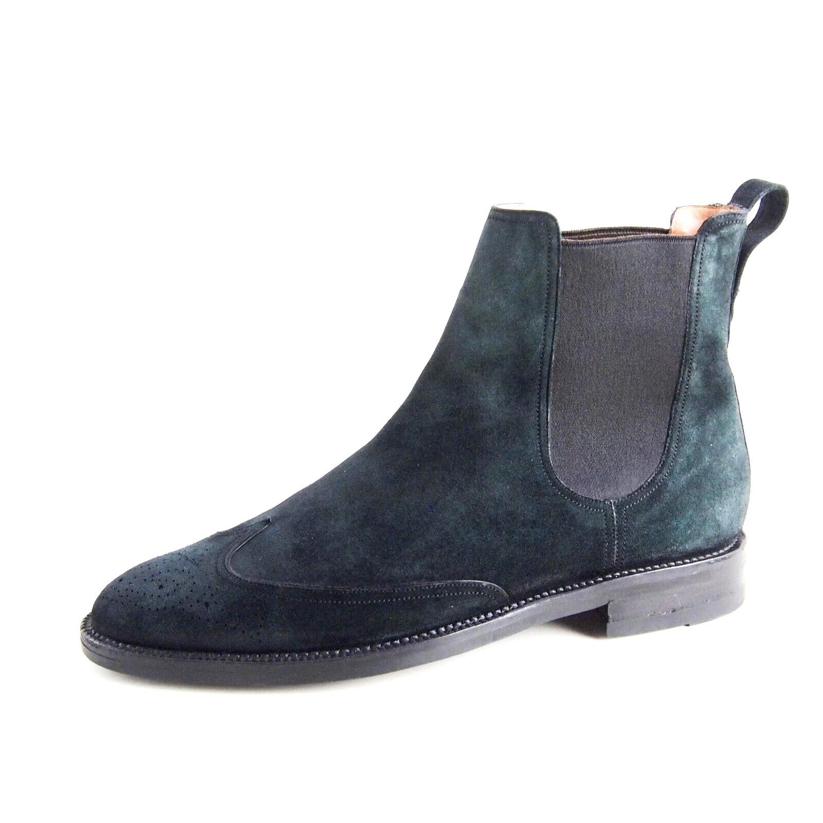 Bally Orialdo 100 Chelsea Boots Green Suede US 8.5 D EU 41.5