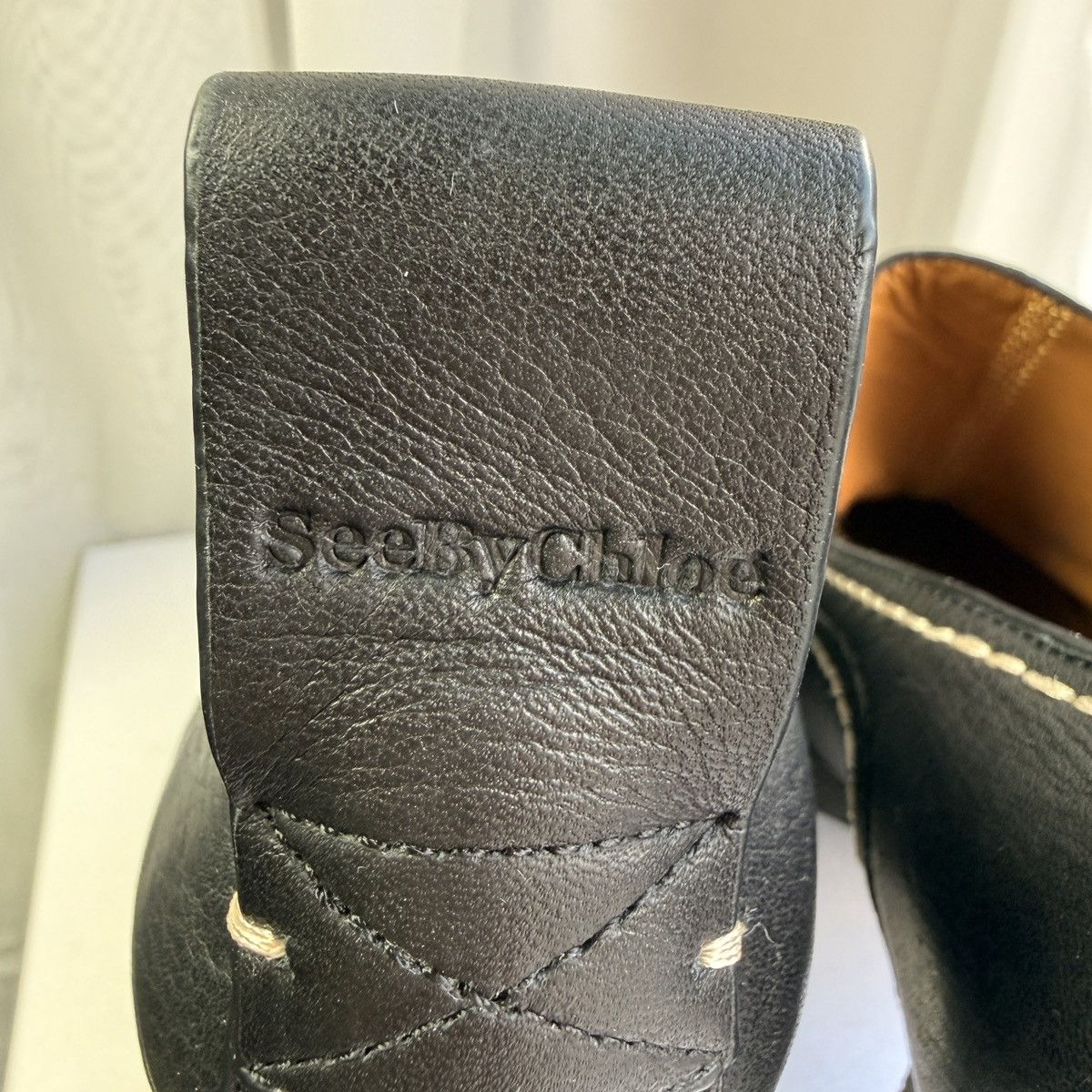 Other See By Chloé Archive Black Leather Platform Loafers Lug Sole Size US 7.5 / EU 40-41 - 3 Thumbnail