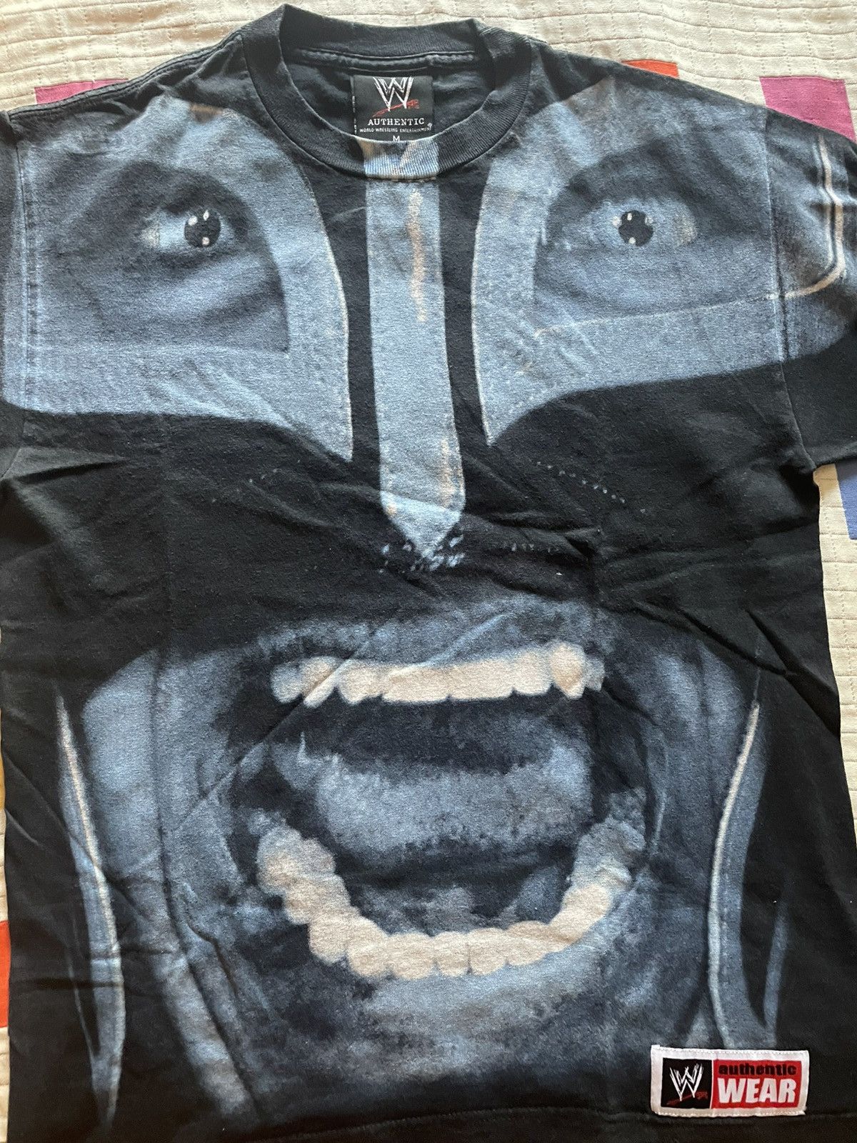 2008 WWE/ ミステリオ 総柄 レスリング Tシャツ Vintage × WWE × WWF *RARE* Vintage 2008 Rey Mysterio WWE All-Over