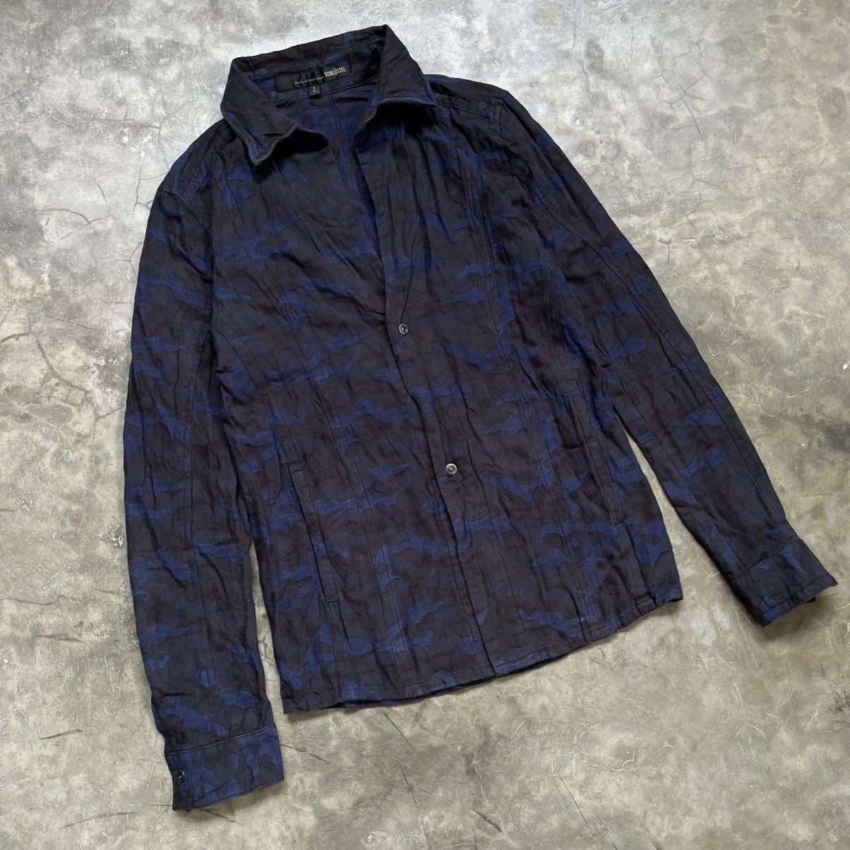 Schlussel 2000s Schlussel Camo Outer Button Up Long Sleeve Shirt Size US M / EU 48-50 / 2 - 3 Thumbnail