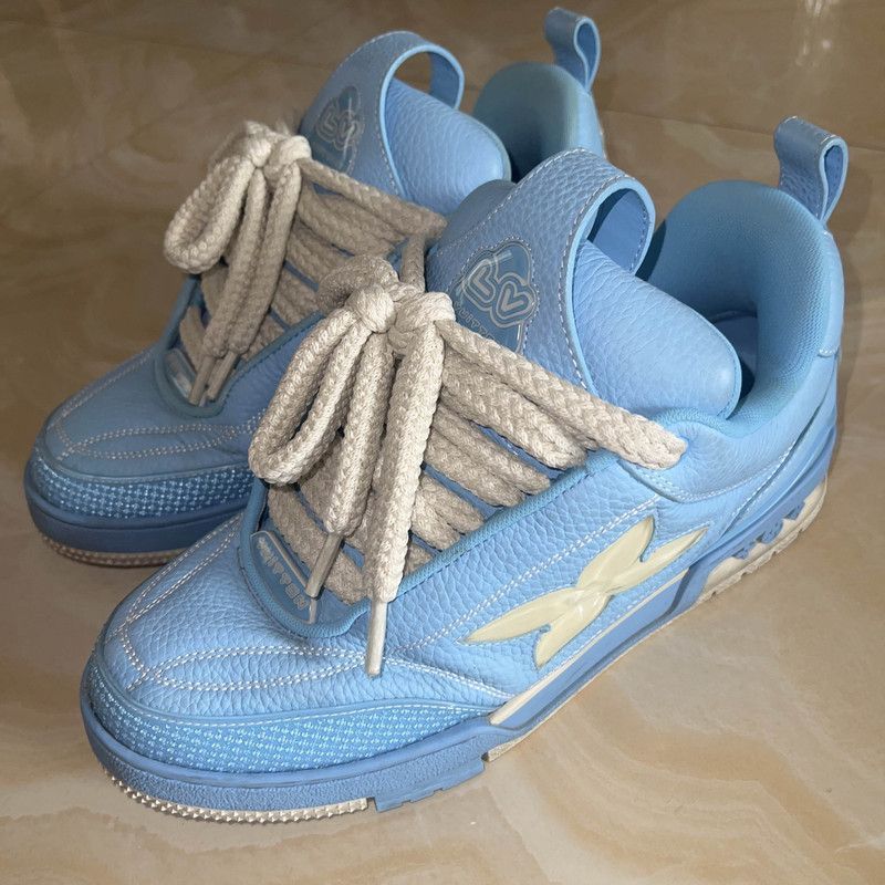 Louis Vuitton Louis Vuitton Blue Low-Top Skate Sneakers for Men -2508 Size US 8 / EU 41 - 1 Thumbnail