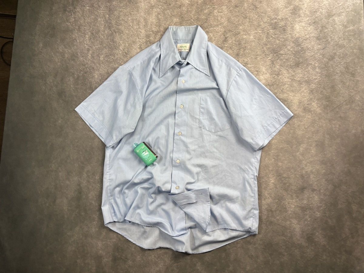 Vintage 1980s Vintage Work Shirt Perma Press Mohawk Shortsleeve 70s Size US S / EU 44-46 / 1 - 13 Thumbnail