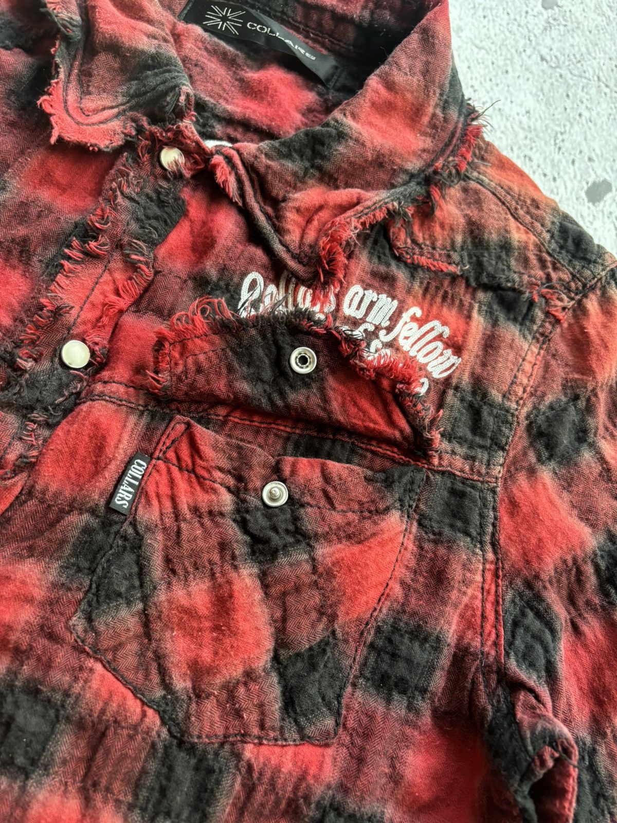 Tornado Mart Y2k collars distressed punk style shirt Size US M / EU 48-50 / 2 - 7 Thumbnail