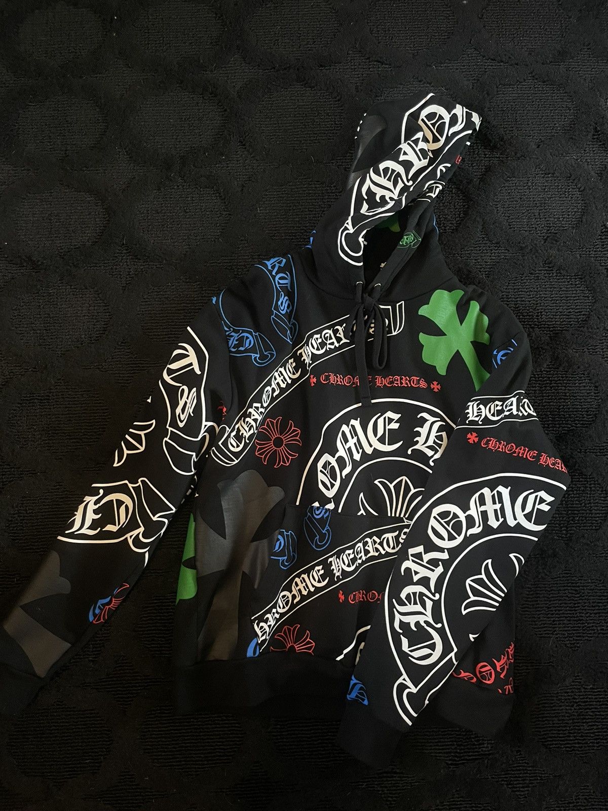 image of Chrome Hearts Hoodie in Black, Men's (Size XS)