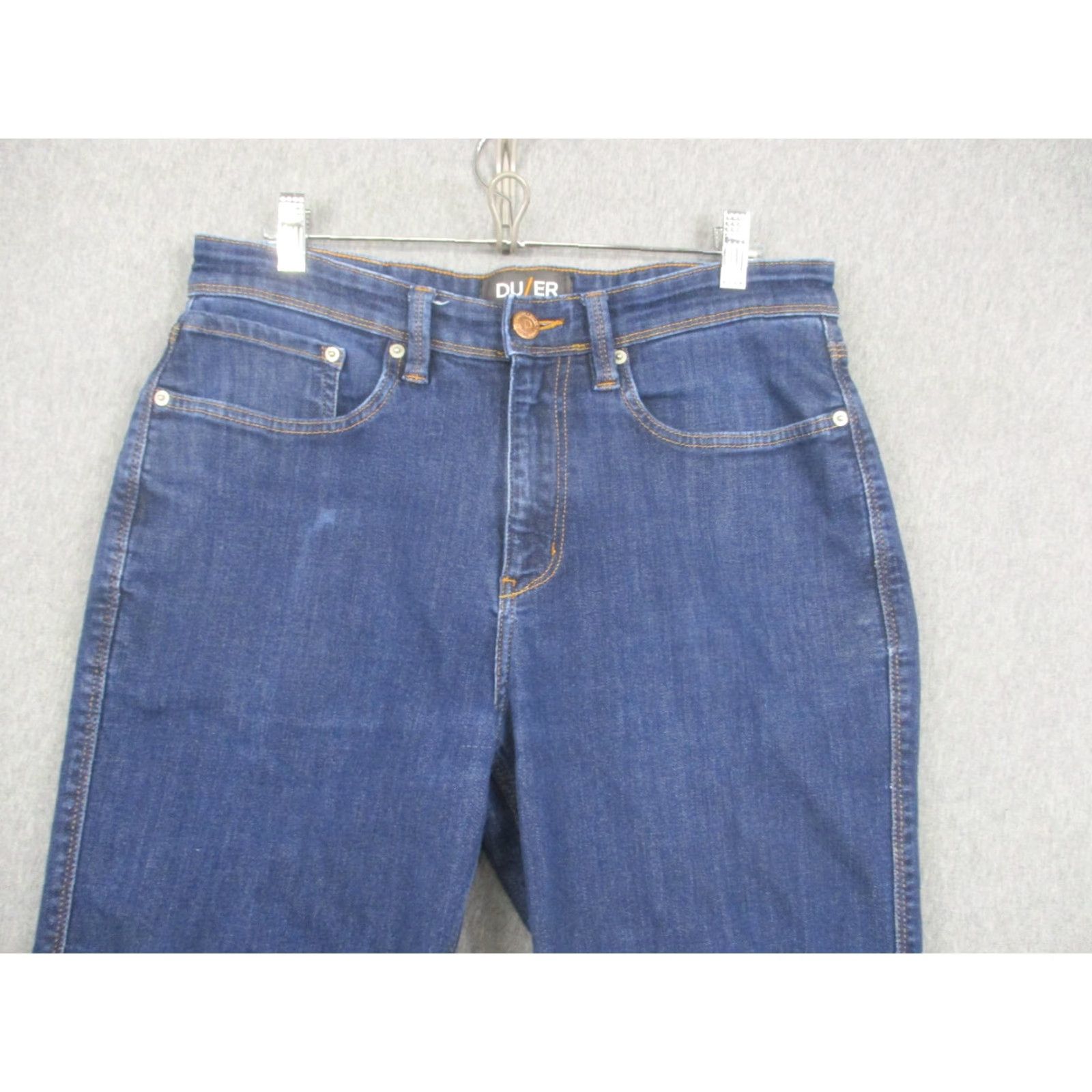 DUER DUER Jeans Mens 34x32 Dark Blue L2X Performance Denim Straight Leg Stretch Size US 34 / EU 50 - 2 Thumbnail