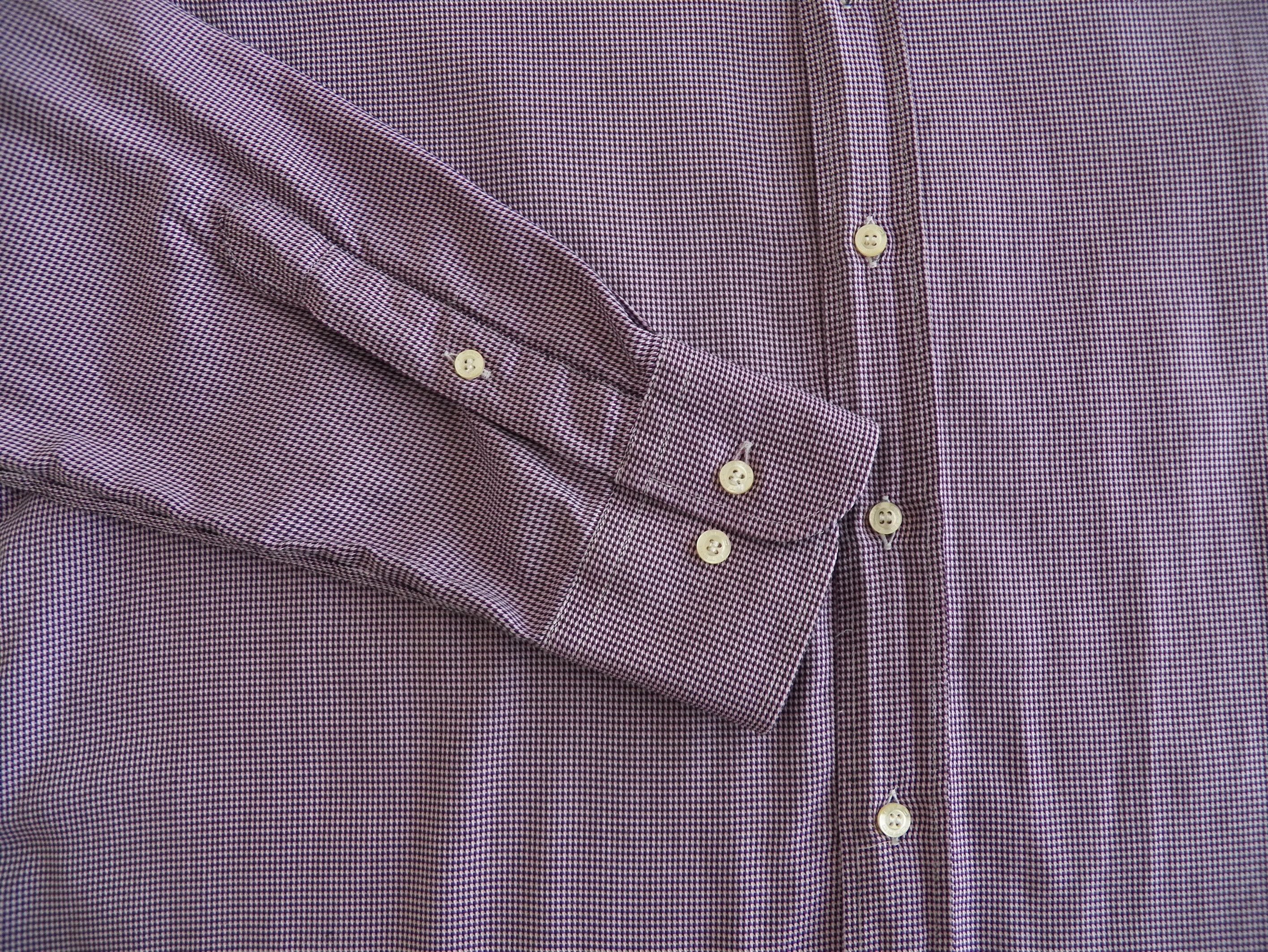 Etro Etro Dress Shirt 42 16.5 violet micro houndstooth Slim Size US L / EU 52-54 / 3 - 7 Thumbnail