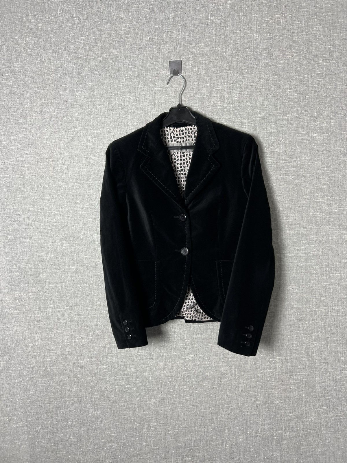 Max Mara Max Mara Black Velour Blazer Jacket Size US4 Size S / US 4 / IT 40 - 5 Thumbnail