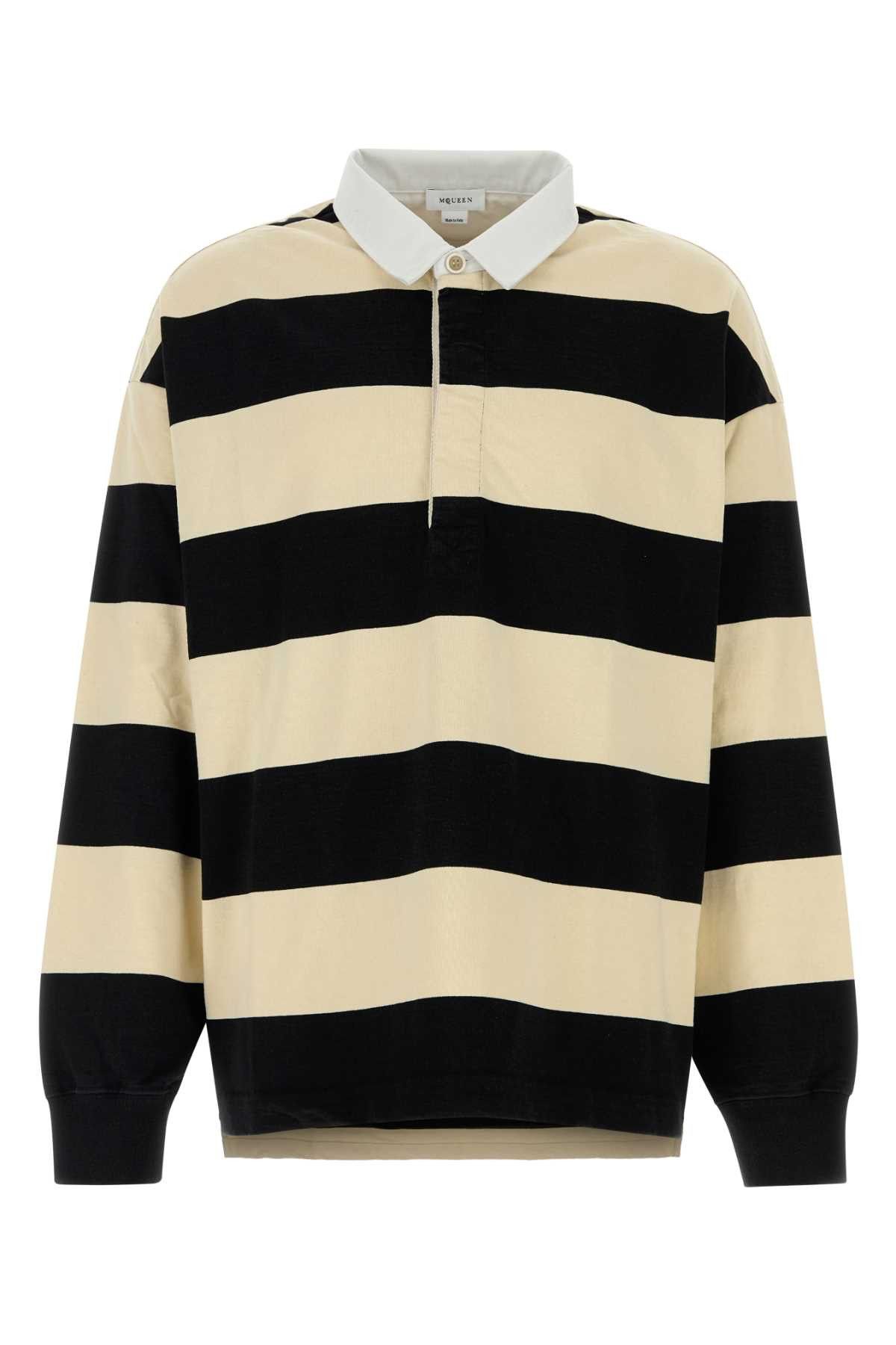 Alexander McQueen Embroidered Cotton Oversize Polo Shirt