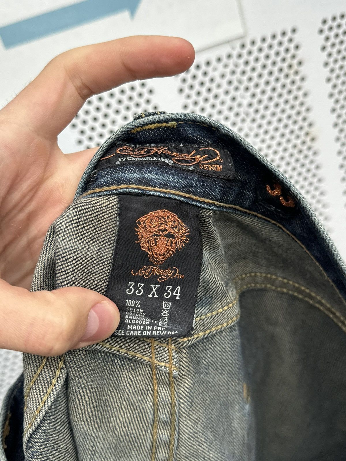 Ed Hardy × Japanese Brand × Vintage Vintage Ed Hardy Faded Denim Jeans Size 33/34 Size US 33 - 17 Thumbnail