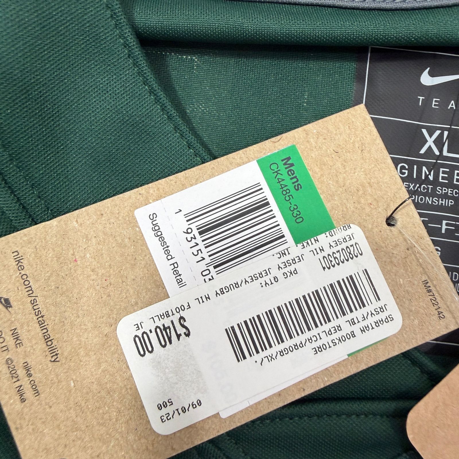 Nike Nike Michigan State Spartans Tre Mosley Jersey Adult XL NEW Size US XL / EU 56 / 4 - 6 Thumbnail