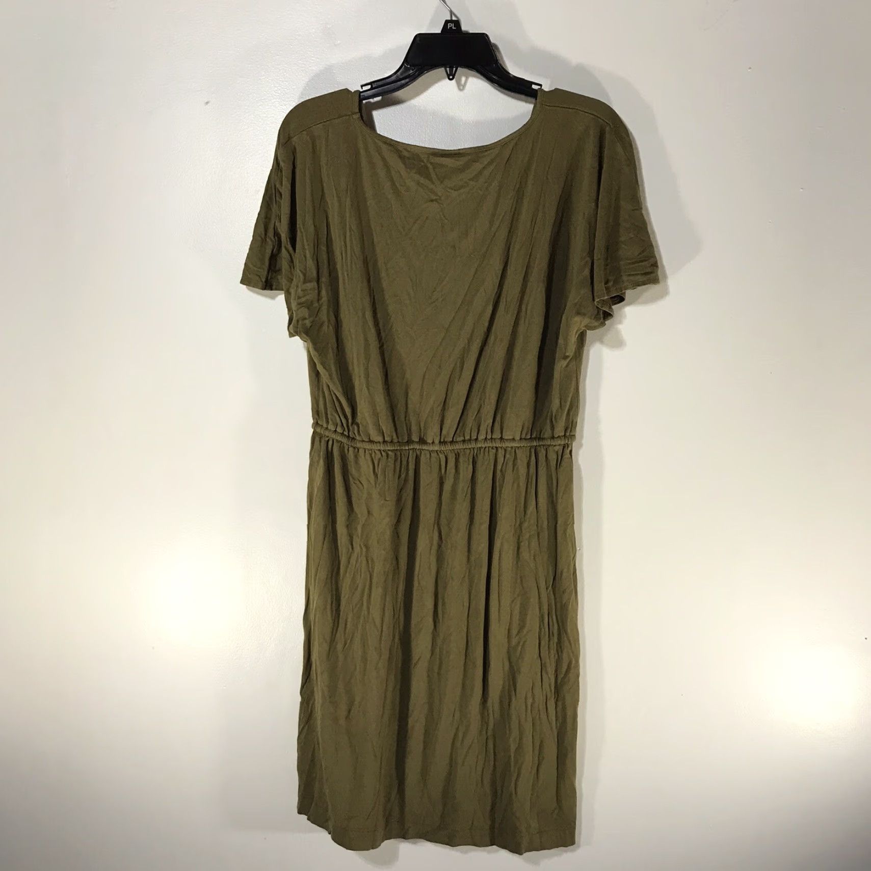 J.Crew J.CREW Gold Flutter Sleeve V-Neck Drawstring Knee Length Dress Womens Size S Casual Workwear Size S / US 4 / IT 40 - 2 Thumbnail