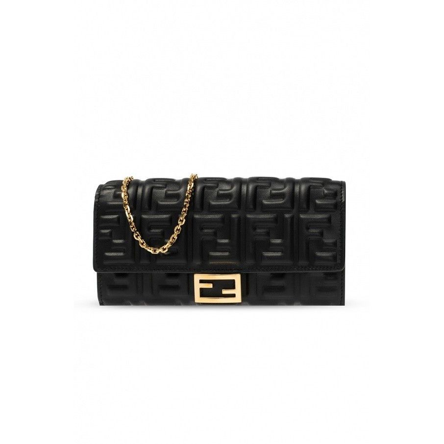 Fendi FENDI Black FF Chain Wallet Bag New & Authentic Size ONE SIZE - 1 Thumbnail