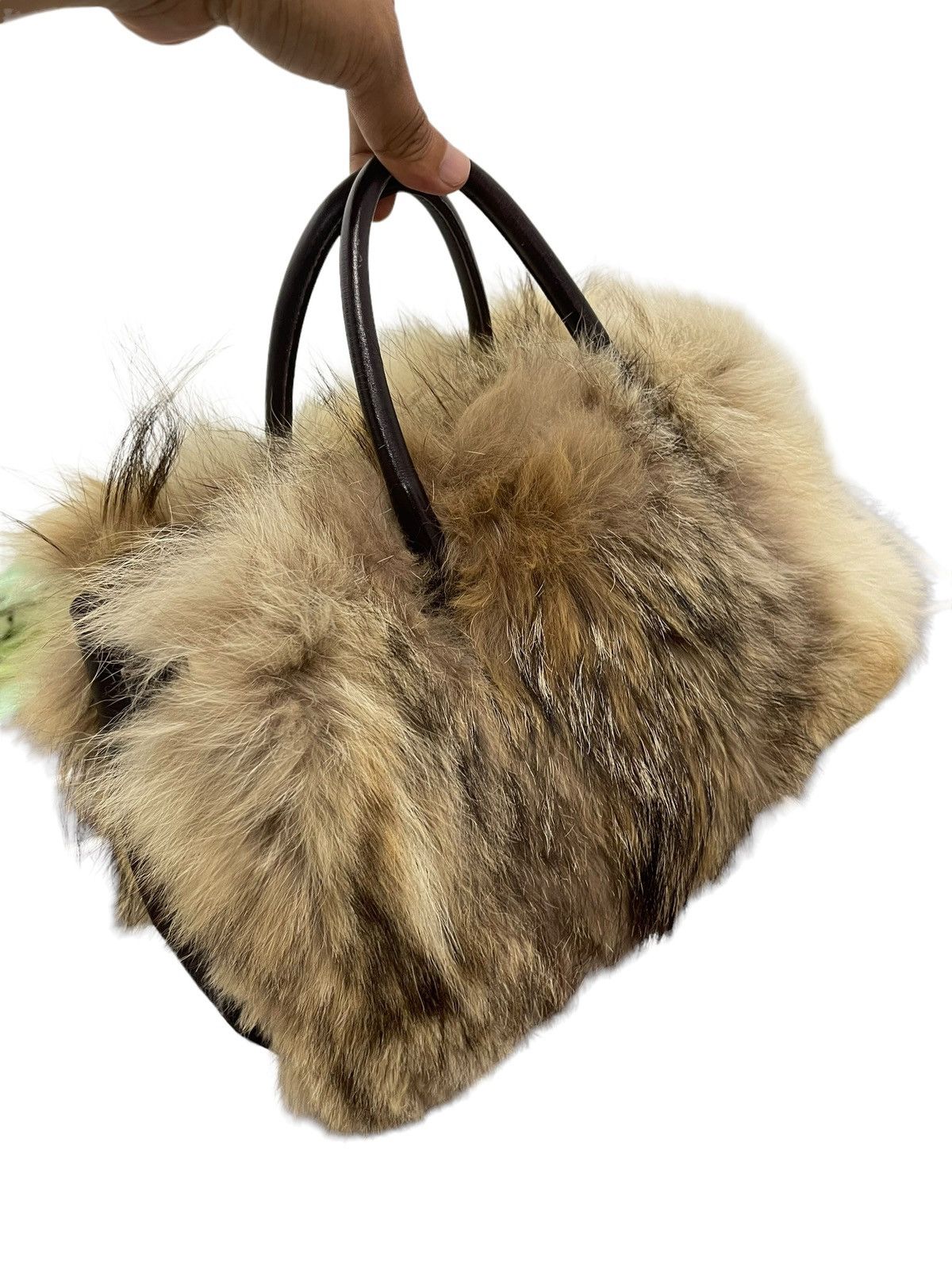 Japanese Brand Shearling Leather Lexus Japan Hand Bag 2🟩 Size ONE SIZE - 2 Thumbnail