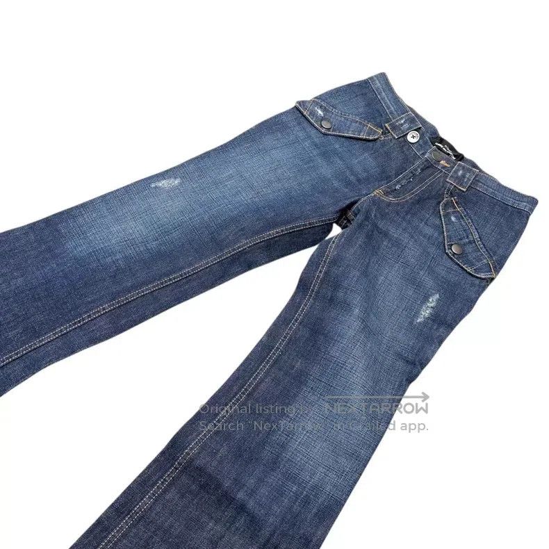 Comme des Garcons Comme des Garcons size S Distressed Flare Denim Long Pants Size 23" - 2 Thumbnail