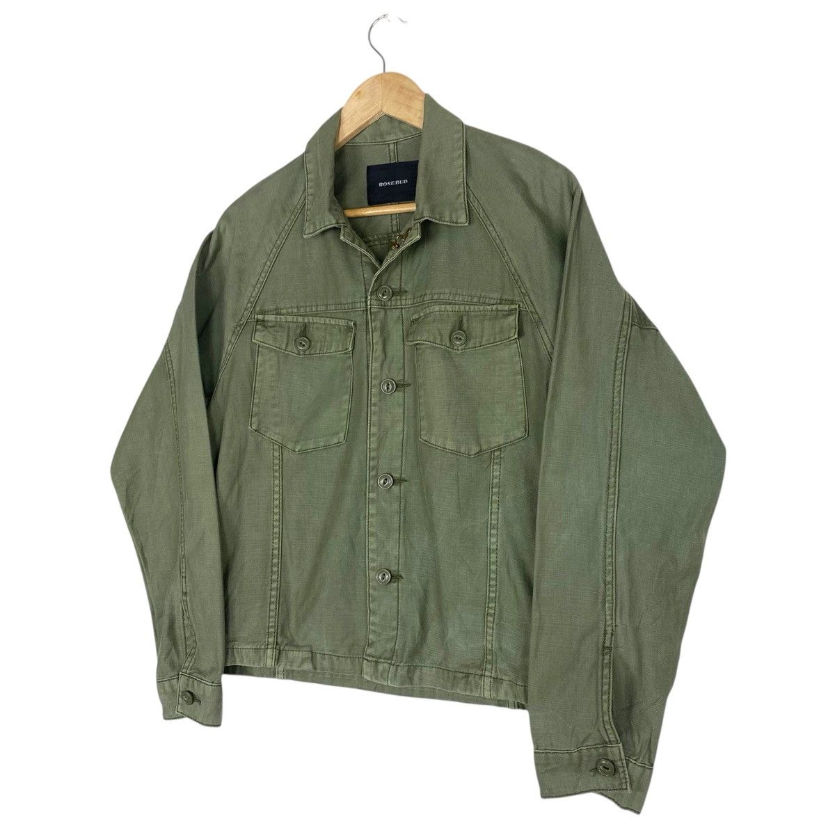Japanese Brand 💥ROSE BUD CROP ARMY MILITARY STYLE BUTTON JACKET Size US M / EU 48-50 / 2 - 2 Thumbnail