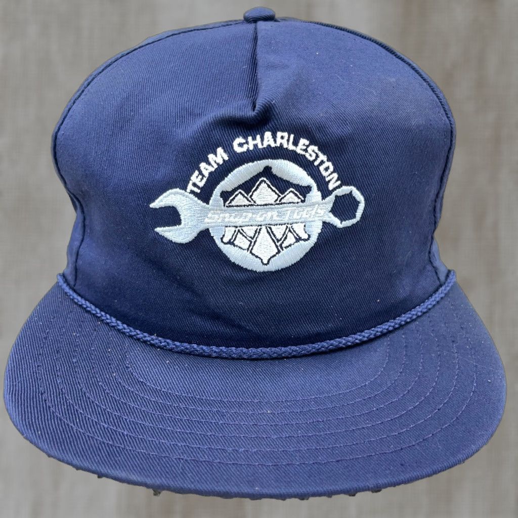 Vintage Vintage 90s USA Blue Cotton Twill Snapback Hat * User: Vintage USA 90s Blue Cotton Twill Snapback Hat * Size ONE SIZE - 1 Thumbnail